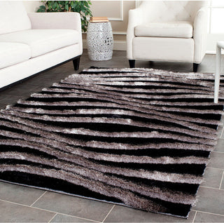 Safavieh Shag Sg551E Rug, Black/Grey, 8'0"x10'0"