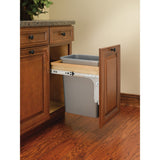 Wood Top Mount Pull Out Single Trash/Waste Container With Reduced Depth