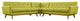 Modern Wheat Engage L-Shaped Sectional Sofa