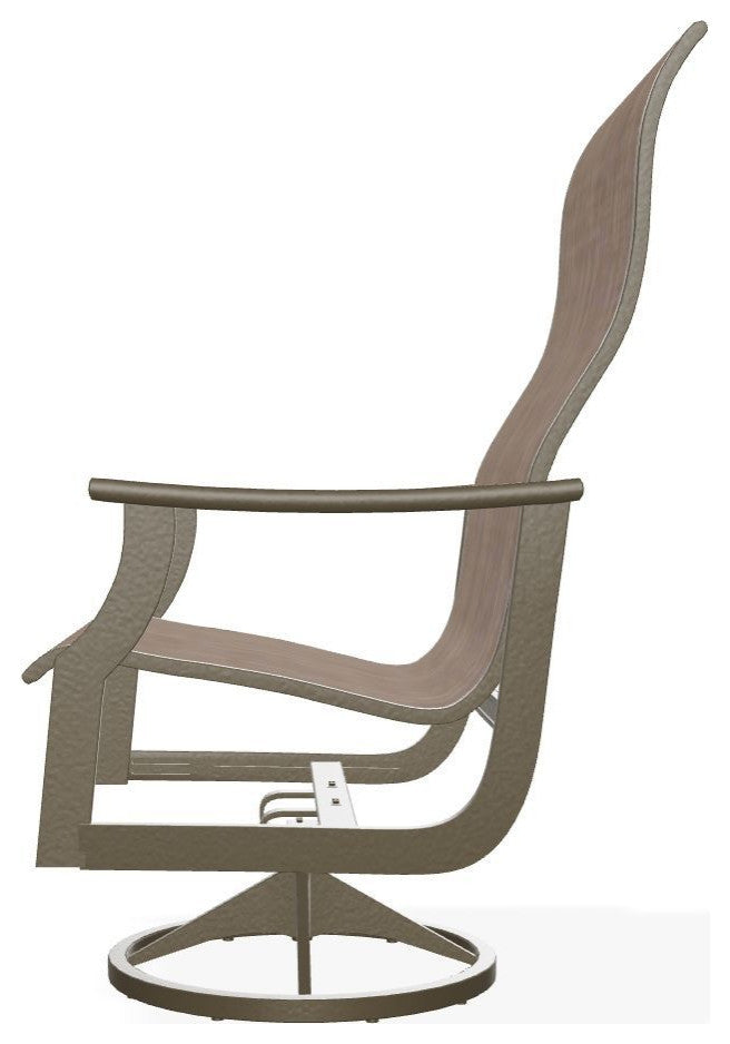St. Catherine Sling Outdoor Supreme Swivel Rocker, Augustine Fennel/Beachwood