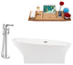 Tub, Faucet and Tray Set Streamline 67" Freestanding KH95-120