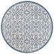 Madrid Vintage Filigree Textured Weave Indoor/Outdoor, Cream/Blue, 5' Round