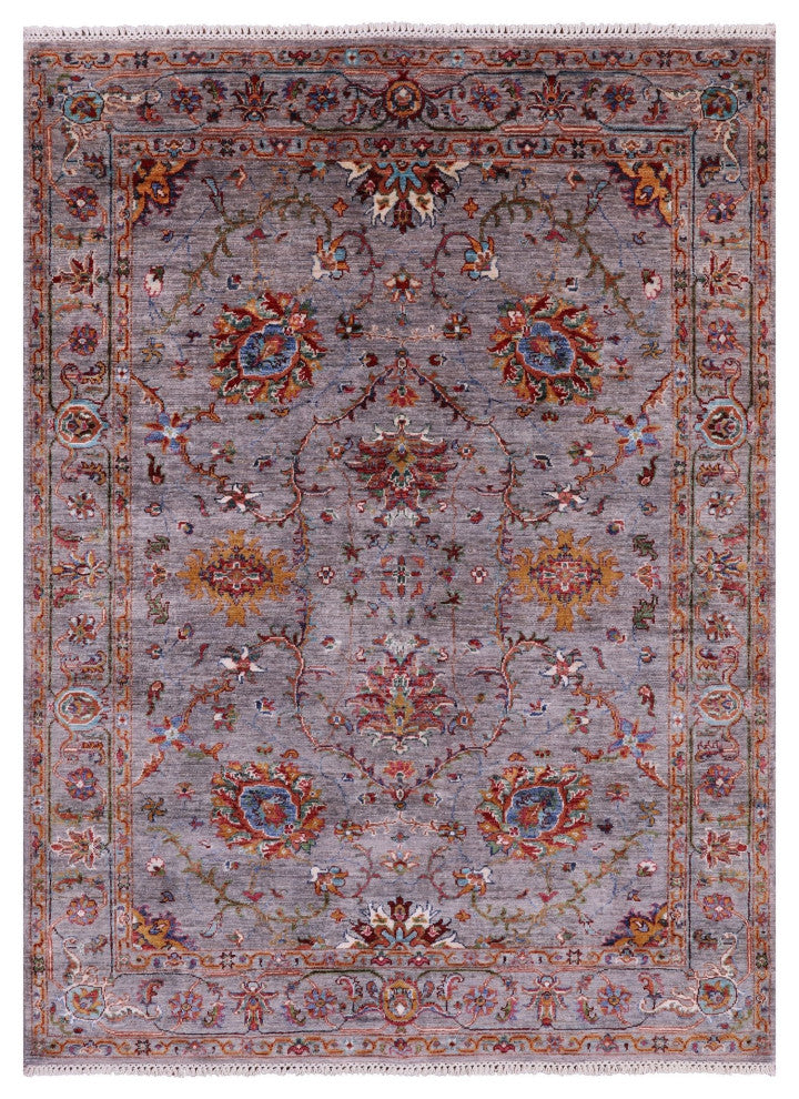 Persian Tabriz Hand-Knotted Rug 5' 2" X 6' 11" Q11323