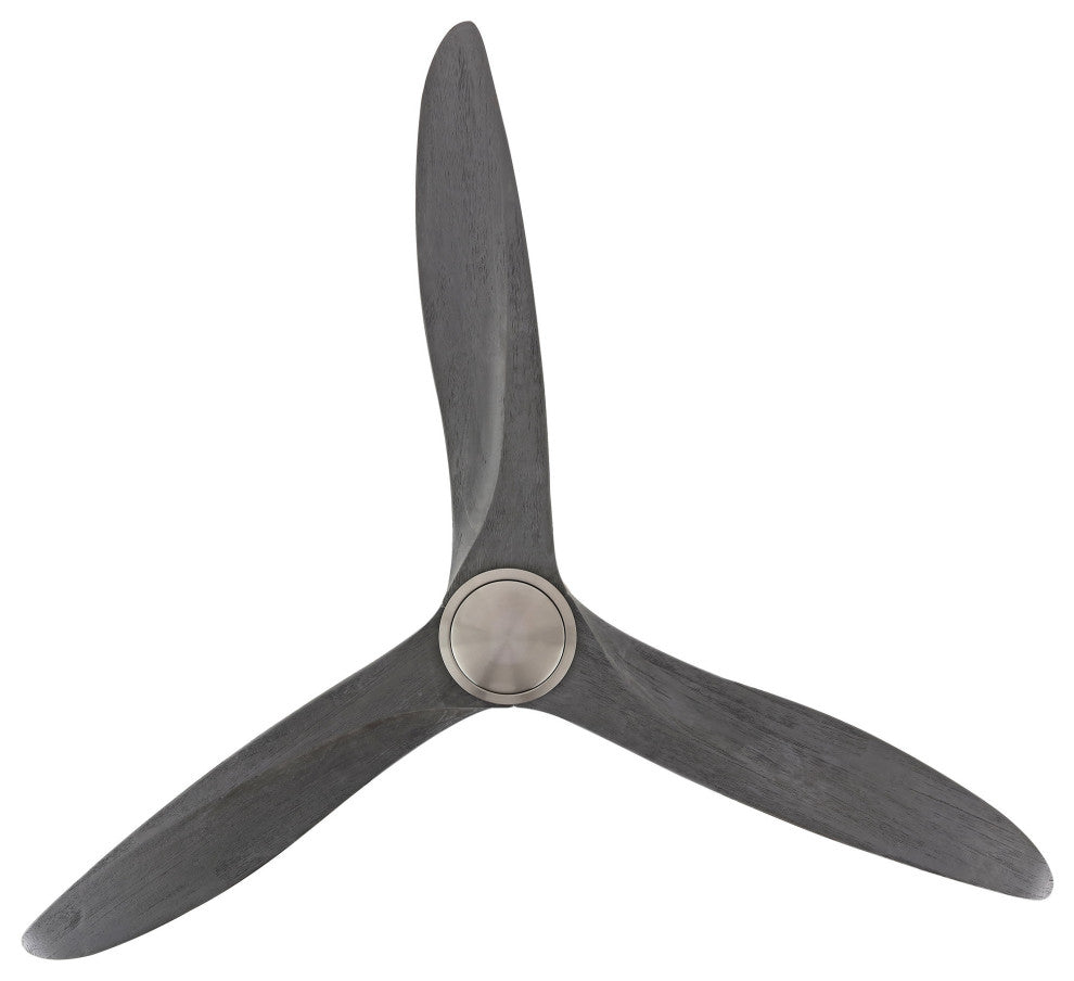 60" 3-Blade Reversible DC Motor Ceiling Fan with Remote, Brushed Nickel