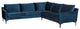 Anders Midnight Blue Fabric Sectional Sofa, HGSC677