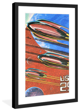 "Rockets in Space" Framed Art Print