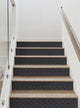 Modern Wire Mesh Peel and Stick Stair Riser Strips, Navy, 48"w X 7"h, 6 Pack