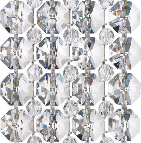 Refrax 13-Light 32"W Island Pendant, Clear Crystals