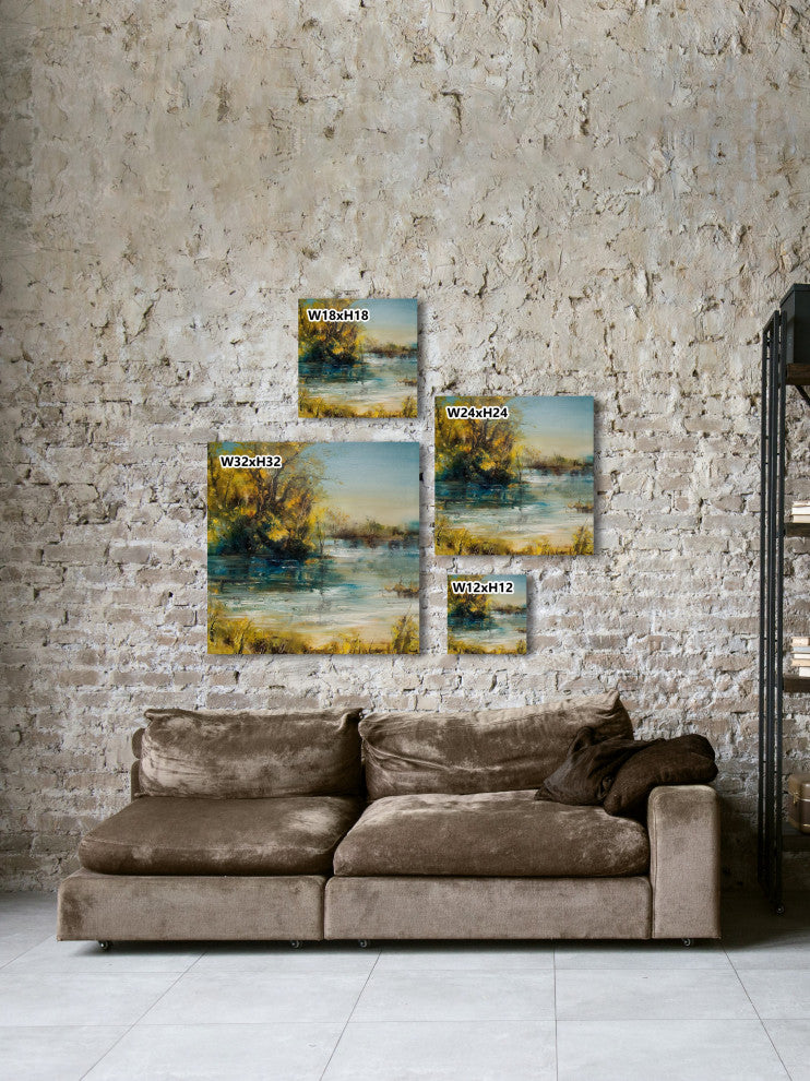 "Life Is a Deep River" Painting Print on Wrapped Canvas, 40x40