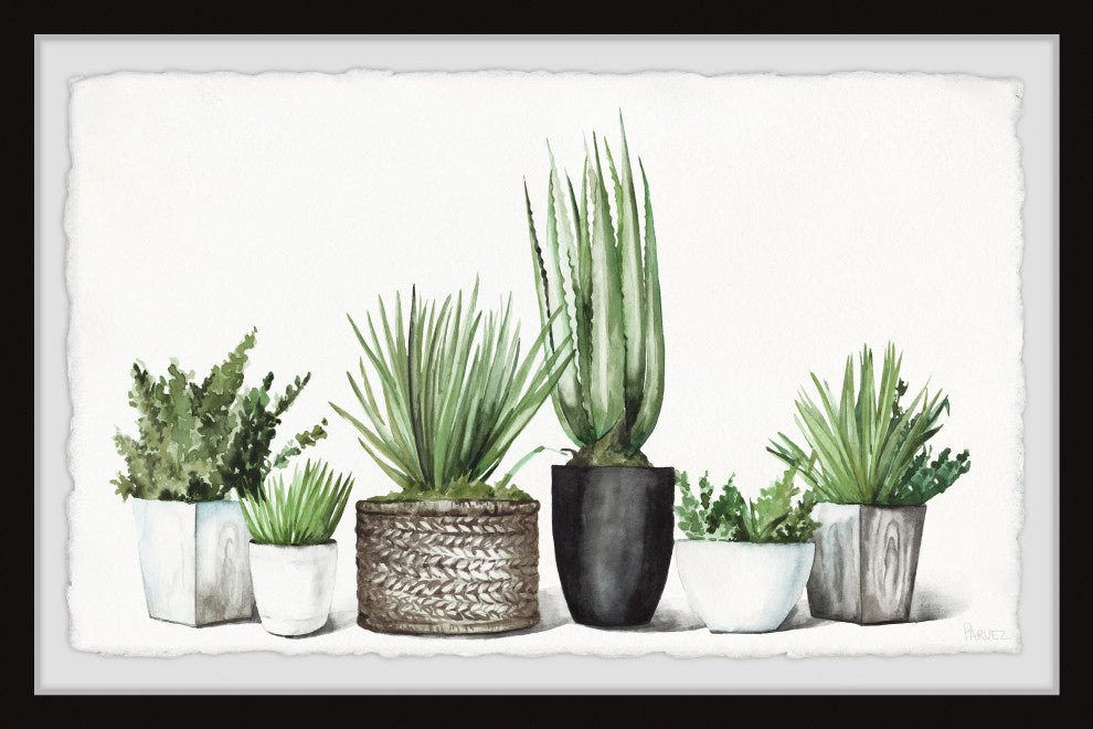 "Soothing Greens" Framed Painting Print