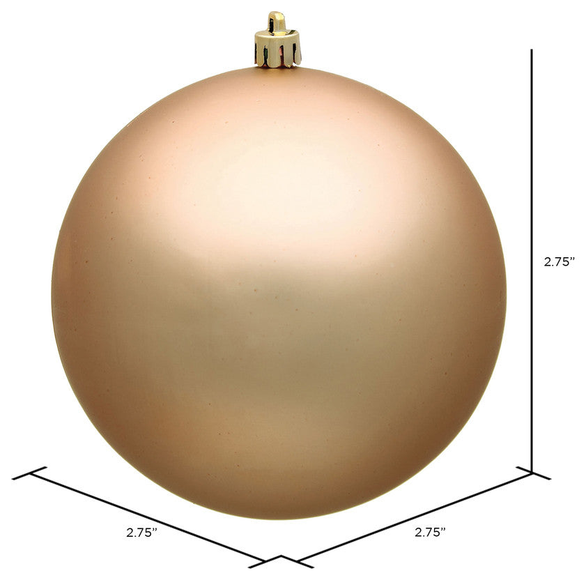 Vickerman 2.75" Cafe Latte Matte Ball Ornament, 12 per Bag