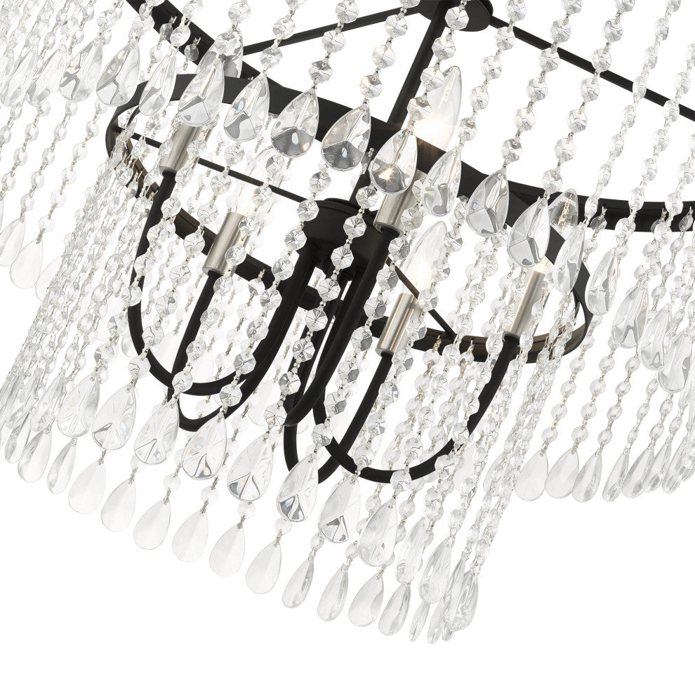 Black Transitional, Dazzling, Modern Classic, Pendant Chandelier