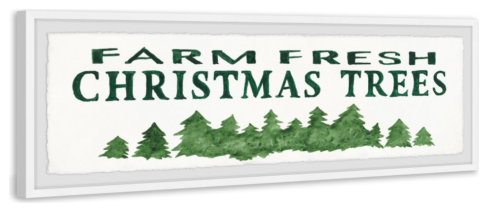 "Farm Fresh Trees" Framed Painting Print, 45x15
