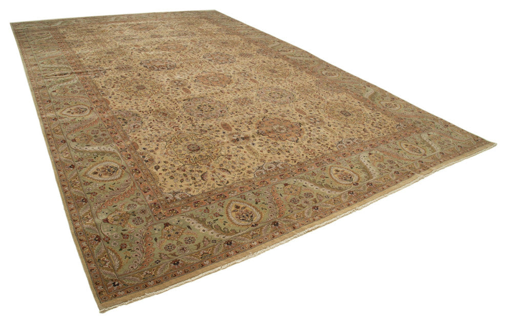Rug N Carpet - Handwoven Oriental 12' 2" x 18' 8" Large Oushak Area Rug