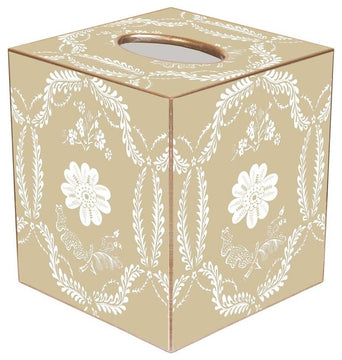 TB440 - Beige Provencial Tissue Box Cover