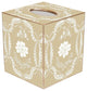 TB440 - Beige Provencial Tissue Box Cover