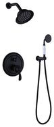 Wall Mounted Pressure Balance Shower System-Includes Rough-in Valve, Matte Black