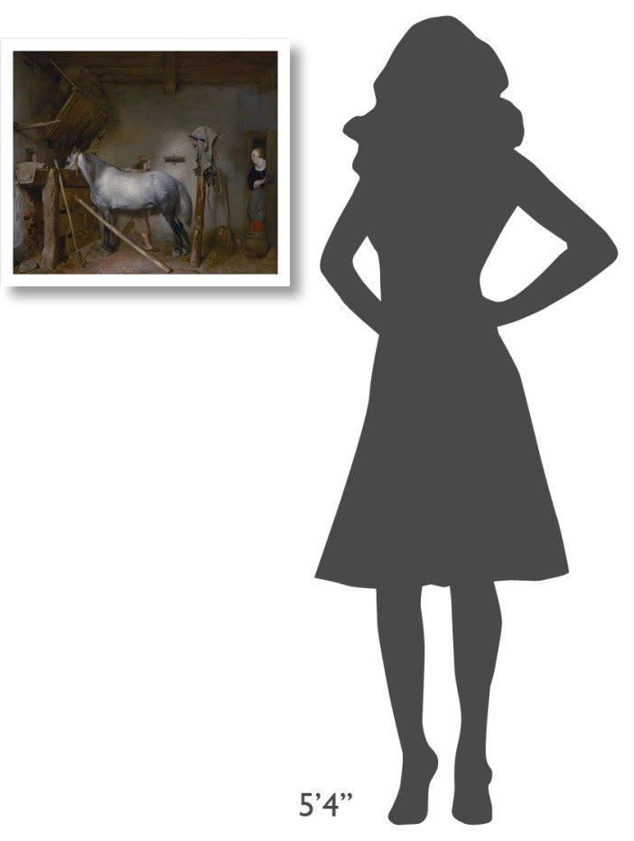 "Horse Stable" Digital Paper Print by Gerard ter Borch, 24"x20"