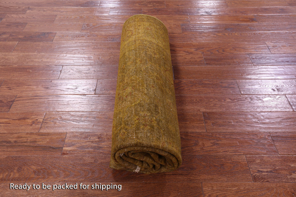 6' 7" X 9' 8" Handmade Overdyed Full Pile Wool Rug - Q12721