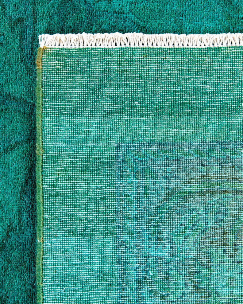 Fine Vibrance, One-of-a-Kind Hand-Knotted Area Rug Green, 5'3"x7'10"