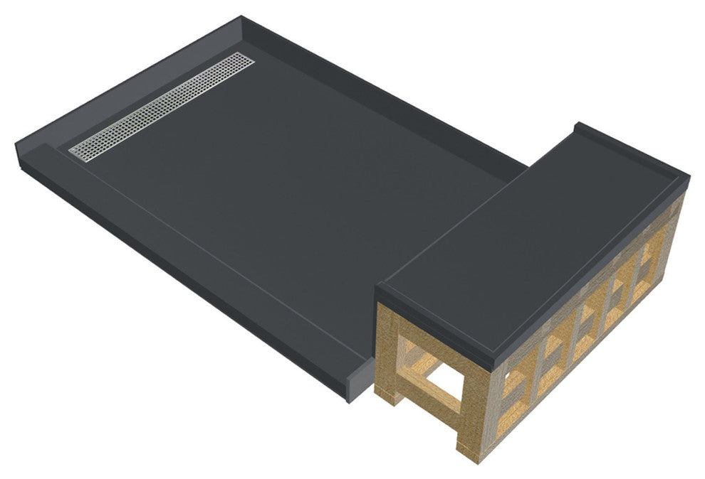 Tile Redi RT3660L-RB36-KIT Base'N Bench 72
