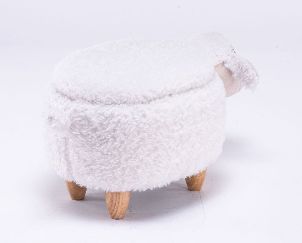 White Sheep Storage Ottoman