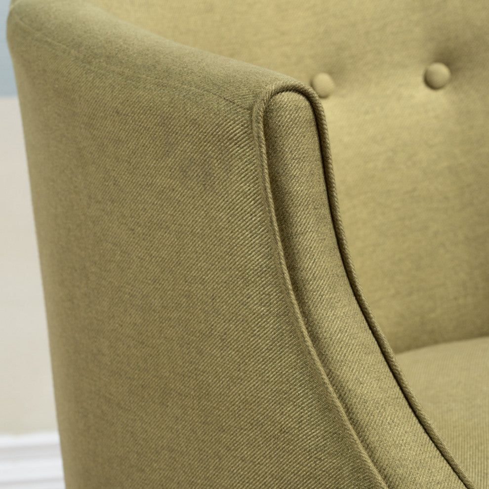 GDF Studio Davidson Tub Design Upholstered Accent Chair, Green