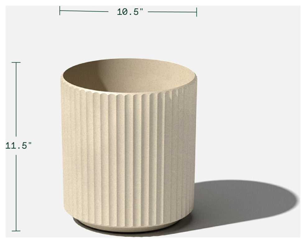 Veradek Demi Series Planter, Sand, 12", 2 Pack