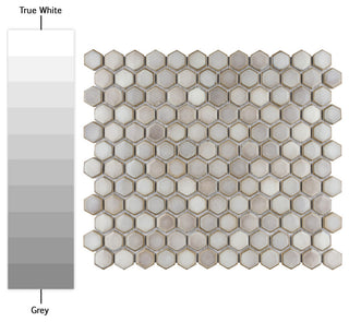 Hudson 1" Hex Dove Grey Porcelain Floor and Wall Tile