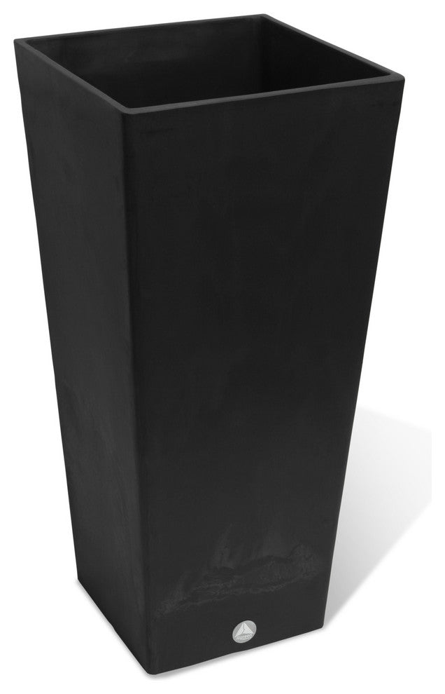 Algreen Valencia Planter, 13"x28", Elevated Plant Shelf, Black Marble