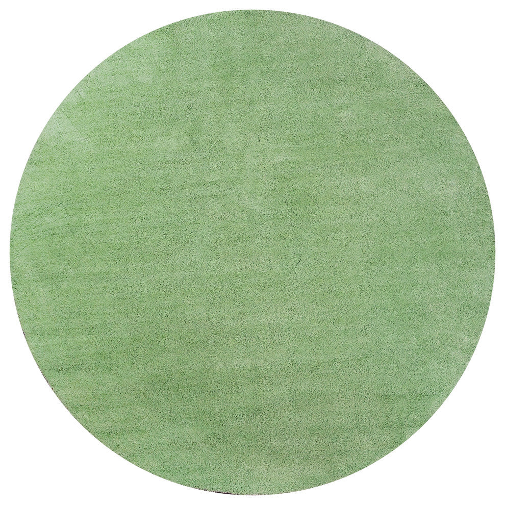Bliss 1578 Spearmint Green Shag Rug, 6' Round