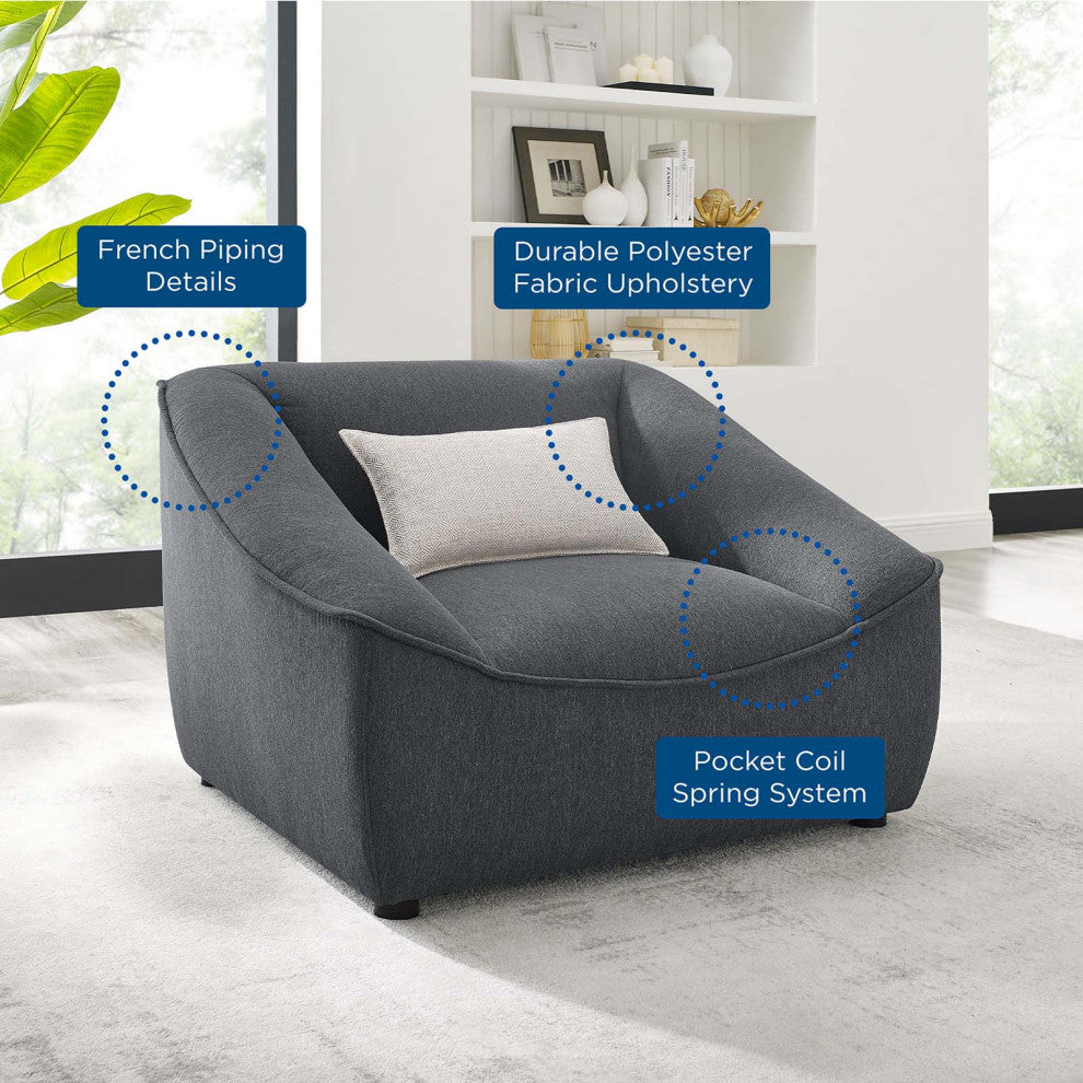 Comprise 2-Piece Living Room Set Charcoal