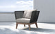 Netta Lounge Chair, Dark Gray Cord and Weathered Eucalyptus