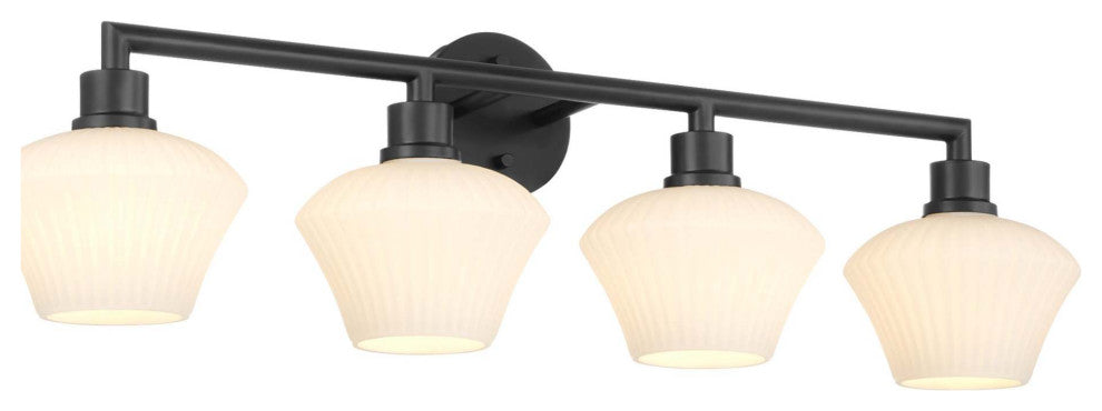 Quorum International 5221-4 Belinder 4 Light 33"W Vanity Light - Matte Black