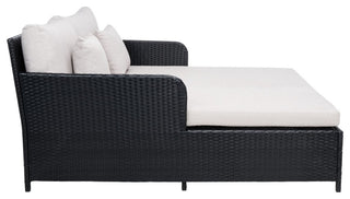 Safavieh Outdoor Cadeo Daybed Black / Light Grey