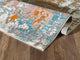 Abani Porto PRT130A Contemporary Distressed Blue and Burnt Orange Area Rug