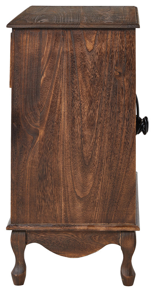 32" Tall 3-Drawer Nightstand Set of 2, Walnut