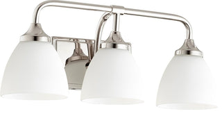 Quorum Lighting Enclave Transitional Vanity in Polished Nickel