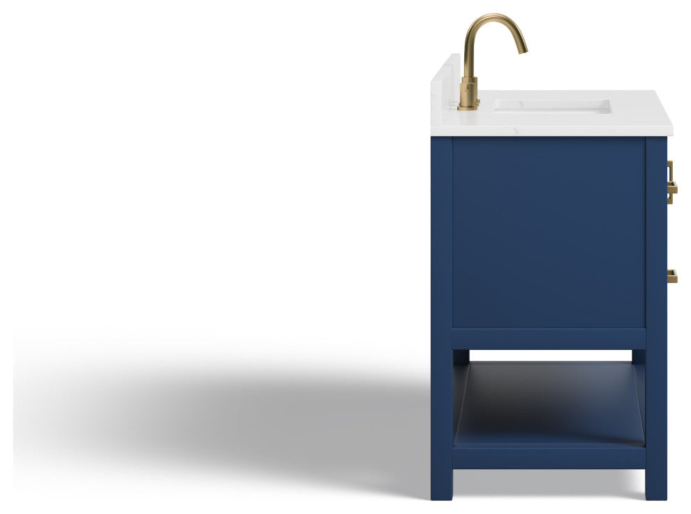 The Felipe Bathroom Vanity, Blue, 42", Single Sink, Freestanding