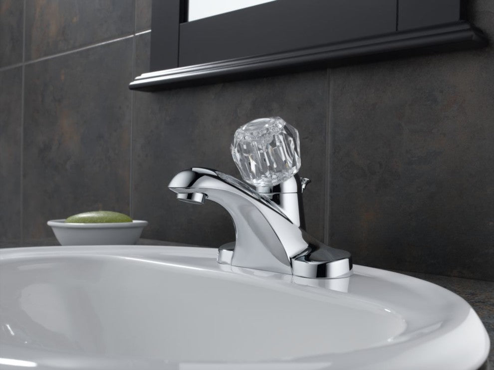 Delta Foundations Single Handle Centerset Bathroom Faucet, Chrome, B512LF