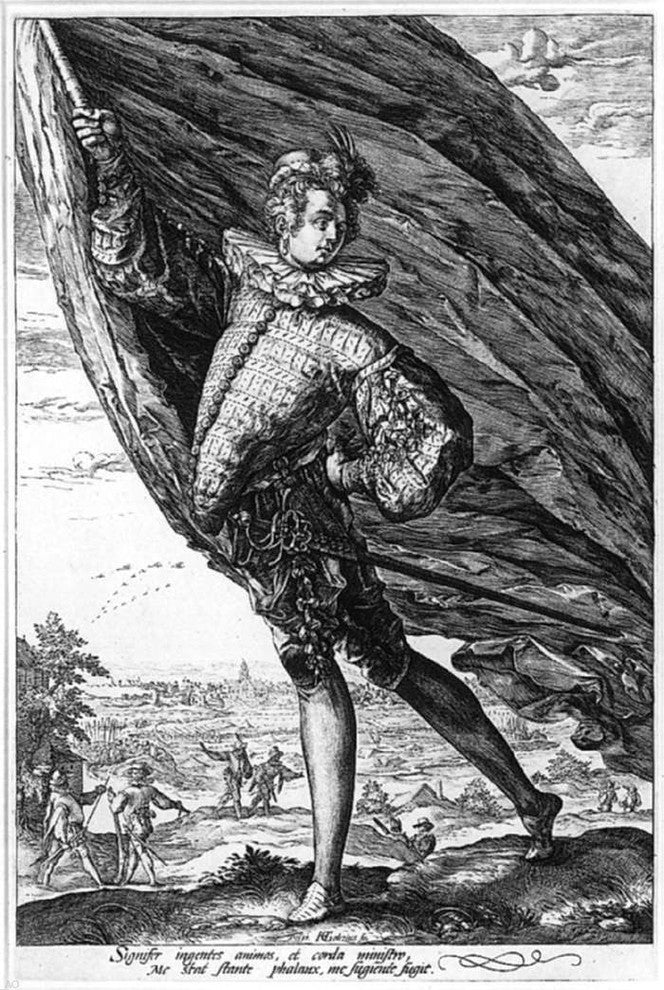 Hendrick Goltzius Standard-Bearer Gallery Wrap Canvas, 18"x27"