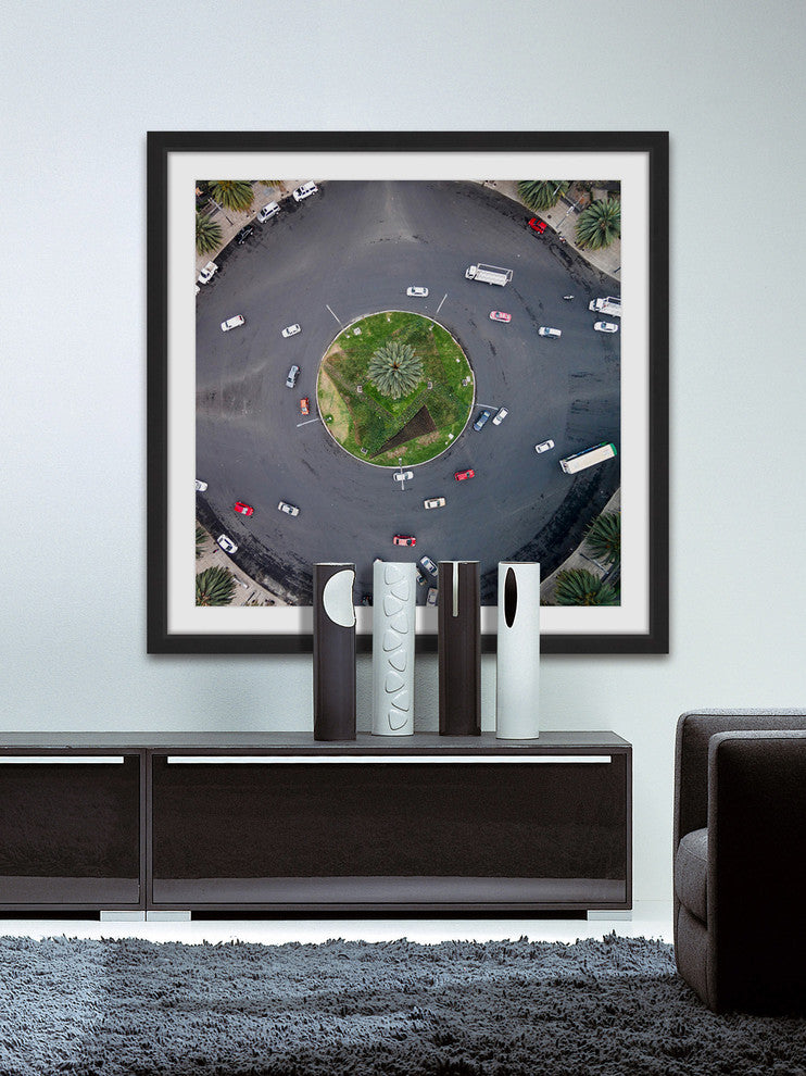 "Traffic Confusion" Framed Painting Print by Karolis Janulis