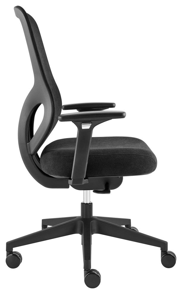 Jeppe Office Chair, Black Fabric and Black Base