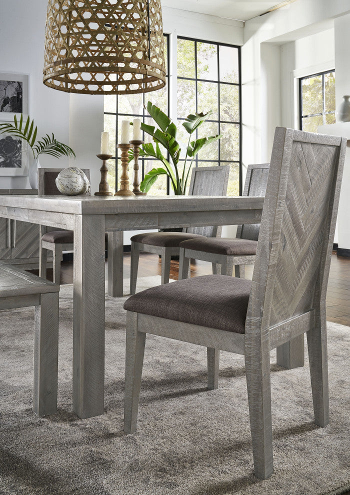 Modus Alexandra Solid Wood Upholstered Chair, Rusic Latte