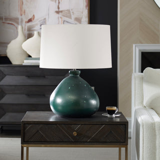Uttermost Killarney Distressed Green Table Lamp