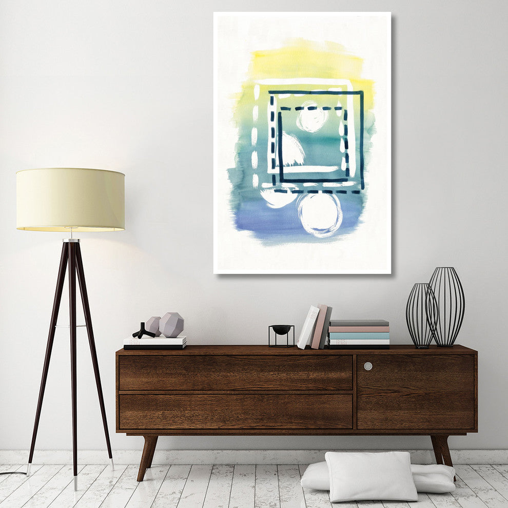 "Offset Shapes Square" Digital Paper Print by Elyse DeNeige, 42"x62"