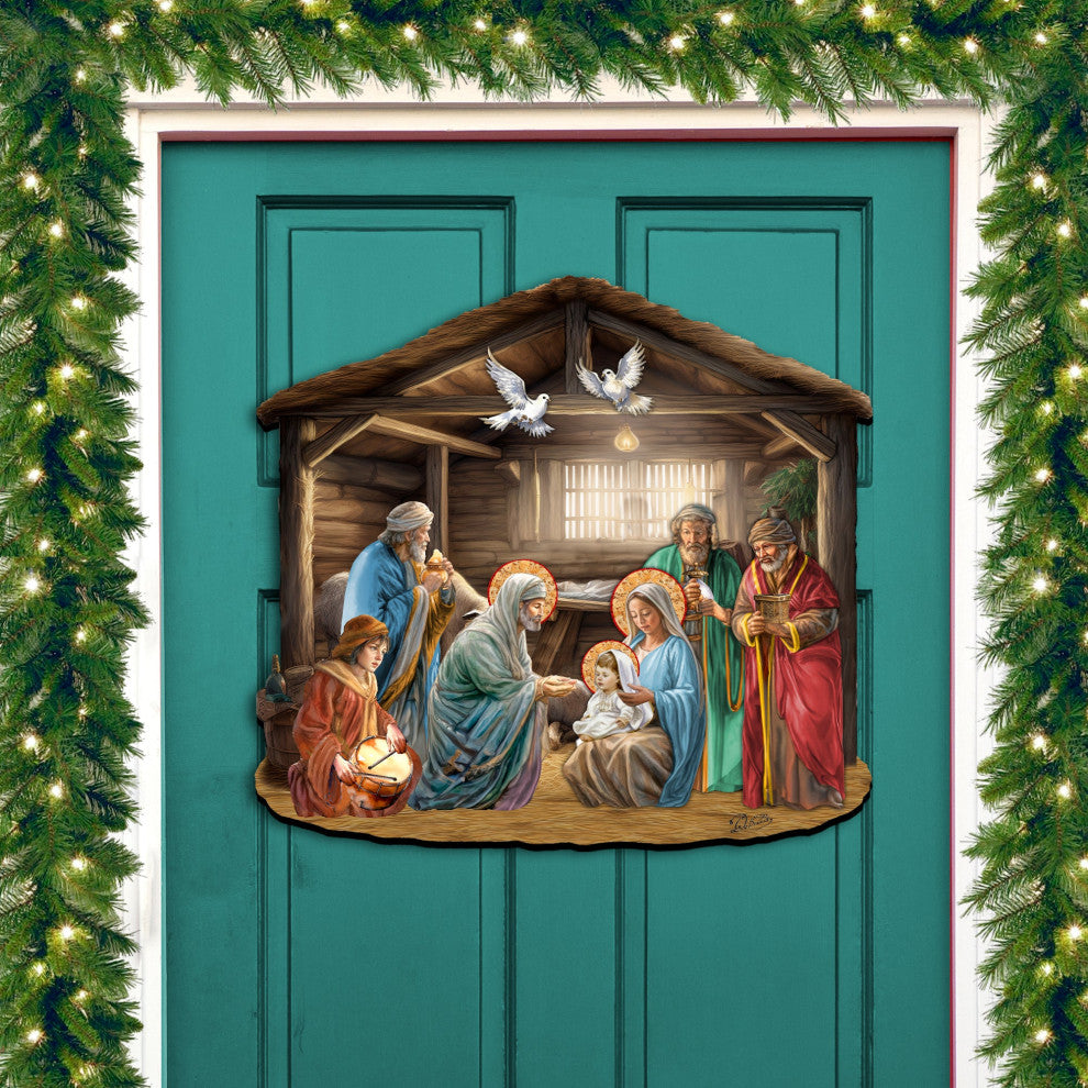 Nativity Scene Holiday Door Decor Nativity Holiday Decor