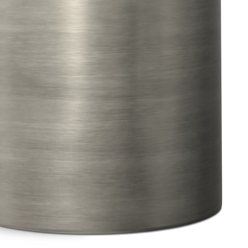 Corbin Metal Side Table, Antique Silver