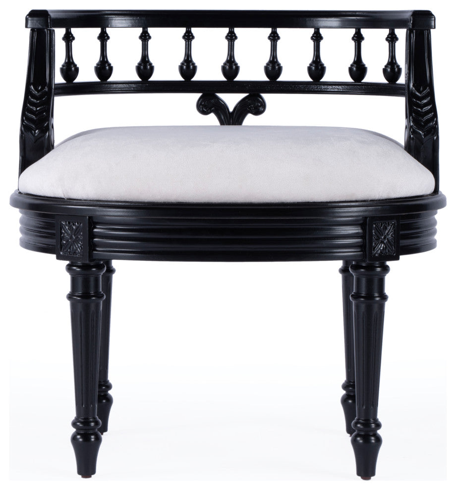Butler Hathaway Vanity Seat, Black Licorice
