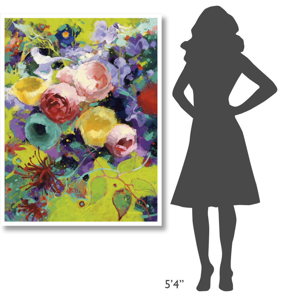 "Des Roses" Digital Paper Print by Shirley Novak, 38"x50"